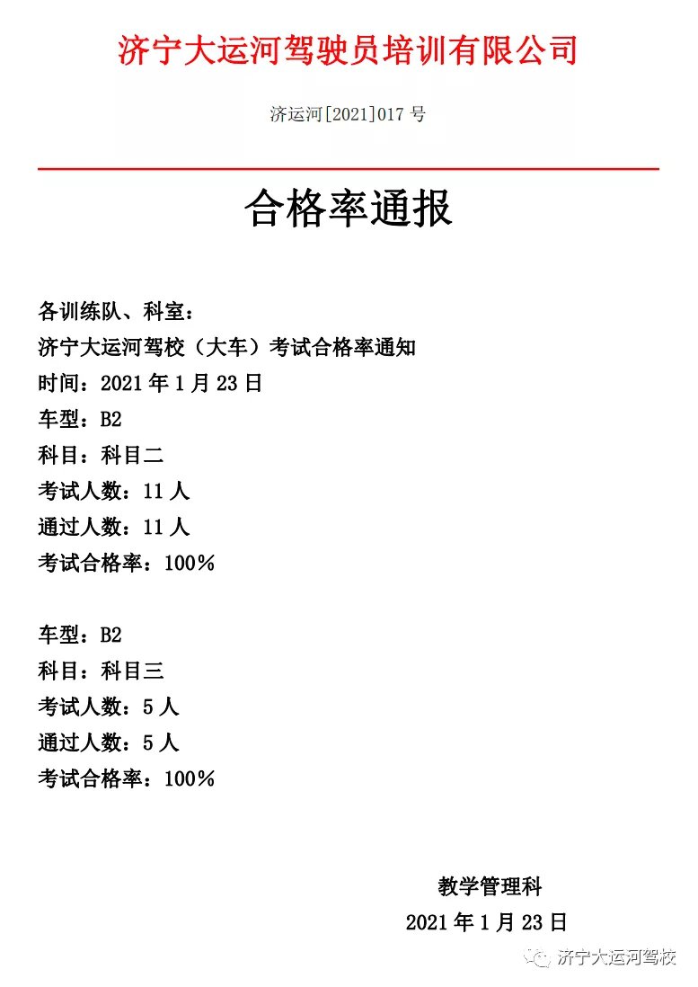 捷報(bào)！熱烈祝賀我校大車合格率100%(圖1)